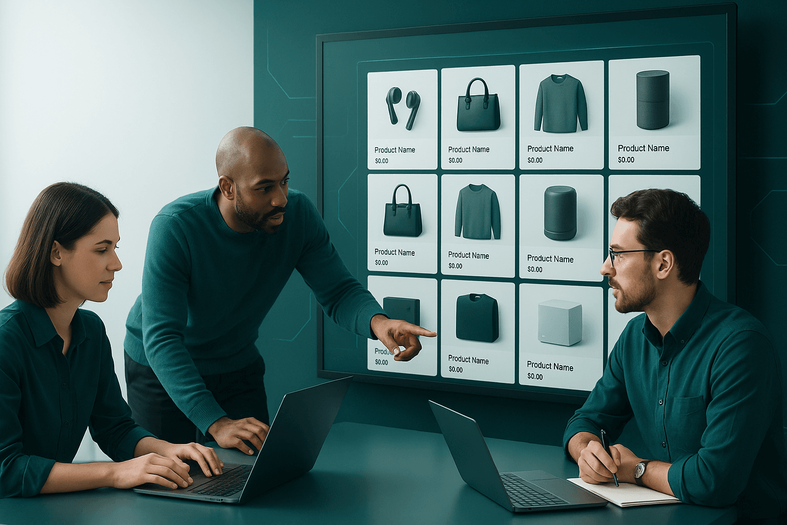 Đội WebPro đang làm việc & trao đổi dự án